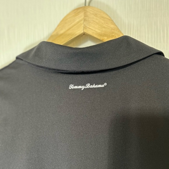 Tommy Bahama Golf Black Fitted Polo Short Sleeve Tee - Picture 6 of 6